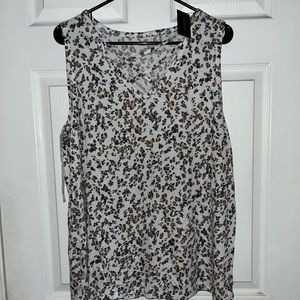 Lane Bryant white floral tank top size 14/16